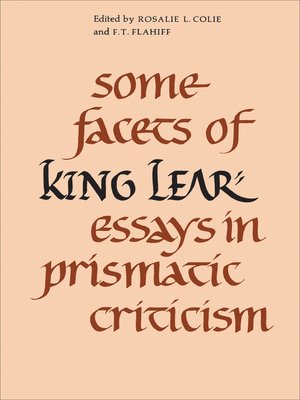 cover image of Some Facets of King Lear